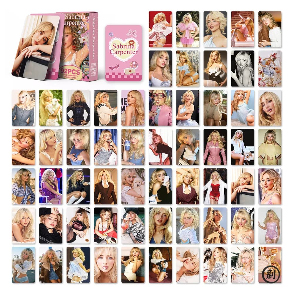 92 piccole carte, foto stampate in HD, Pent, biglietti di auguri, adesivi a forma di stella, carte LOMO SD