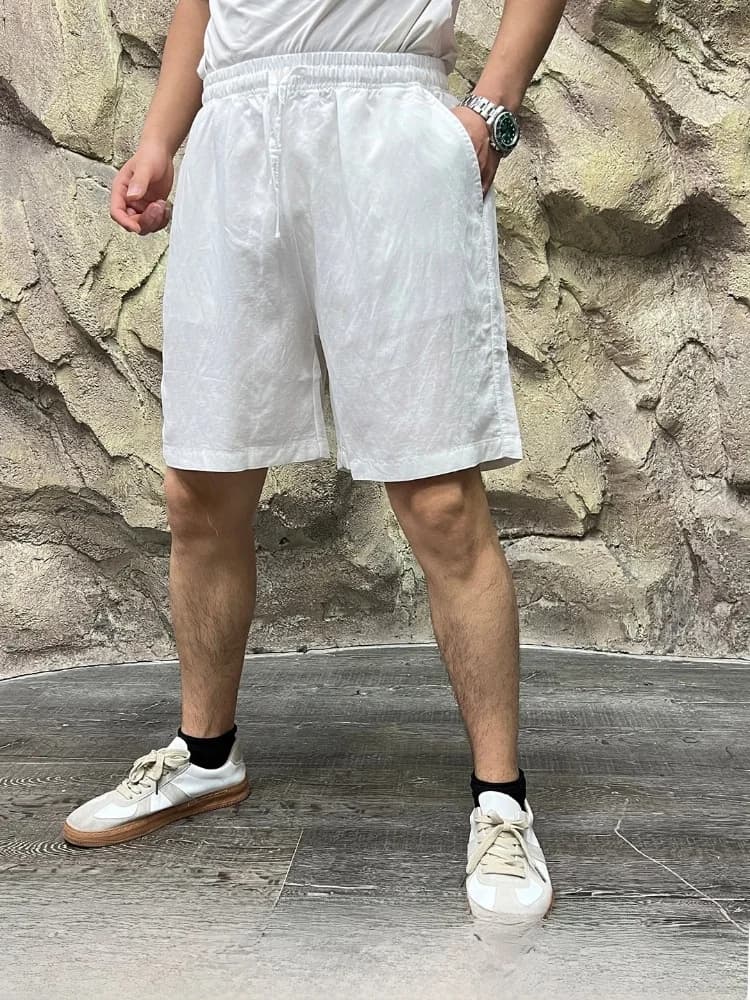 Summer Fashion Men's Shorts Breathable Mixed Fiber Lenzing Lyocell Linen Comfortable Skin-Friendly Standard Fit 2026