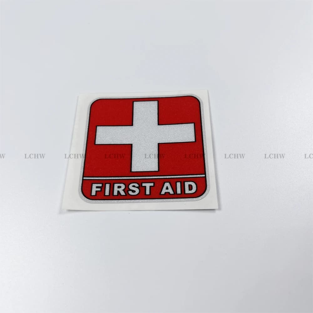 Car Stickers with Cross Symbol and First Aid, Decalcomanie for Moto, Helmet, Cycling, Racing, Window and Carrozzeria