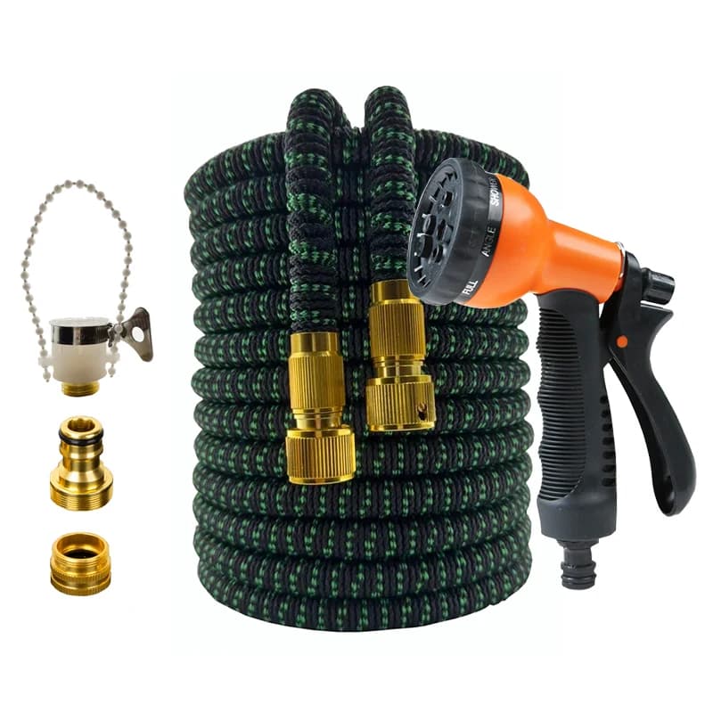 Tubo da Giardino Espandibile 25FT-100FT con Pistola ad Alta Pressione Multifunzione per Irrigazione Giardino e Lavaggio Auto