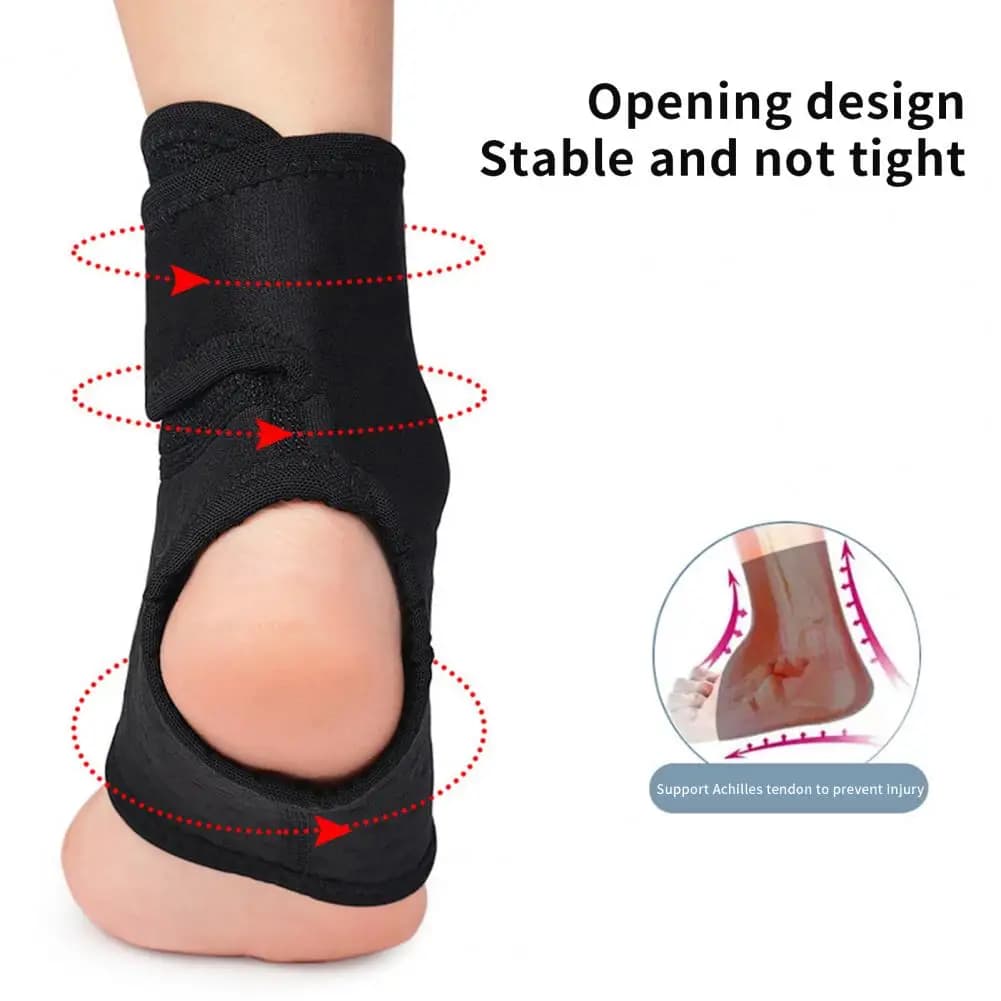 1 pezzo di protezione per caviglia resistente all'usura, supporto per caviglia con tacco aperto, corsa, compressione elastica, manica alla caviglia, corsa sportiva