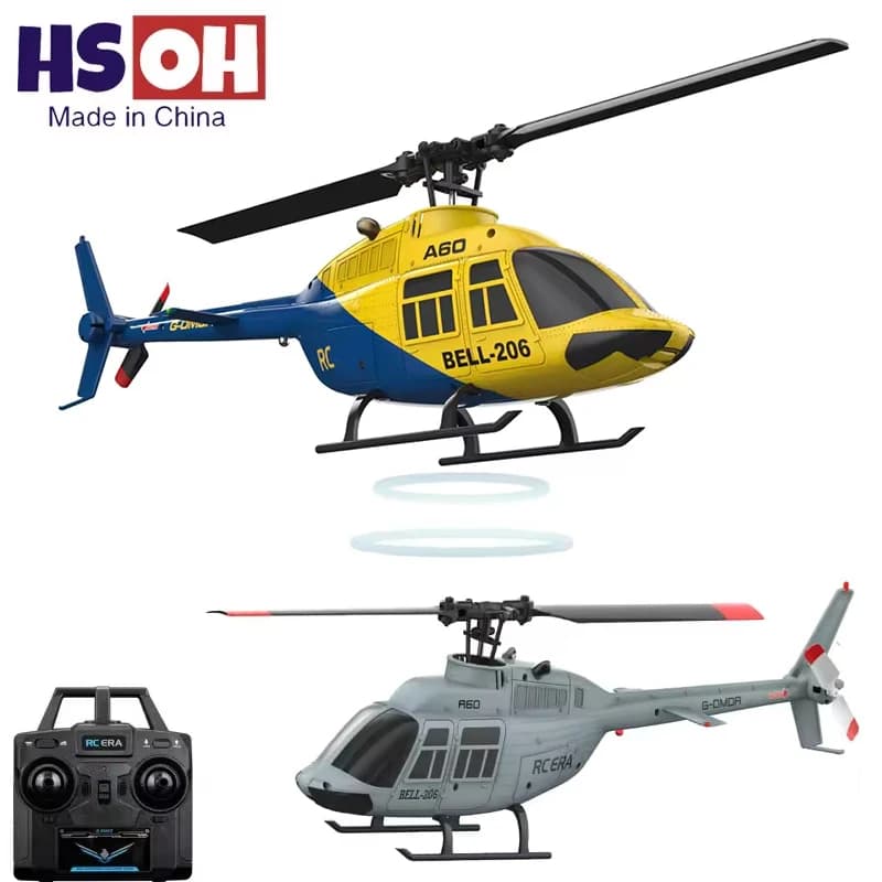 A60 4CH RC Elicottero con giroscopio a 6 assi One Key Decollo/Landing 2.4G Telecomando Anti-Crash e volo stabile Giocattoli fantastici Regali