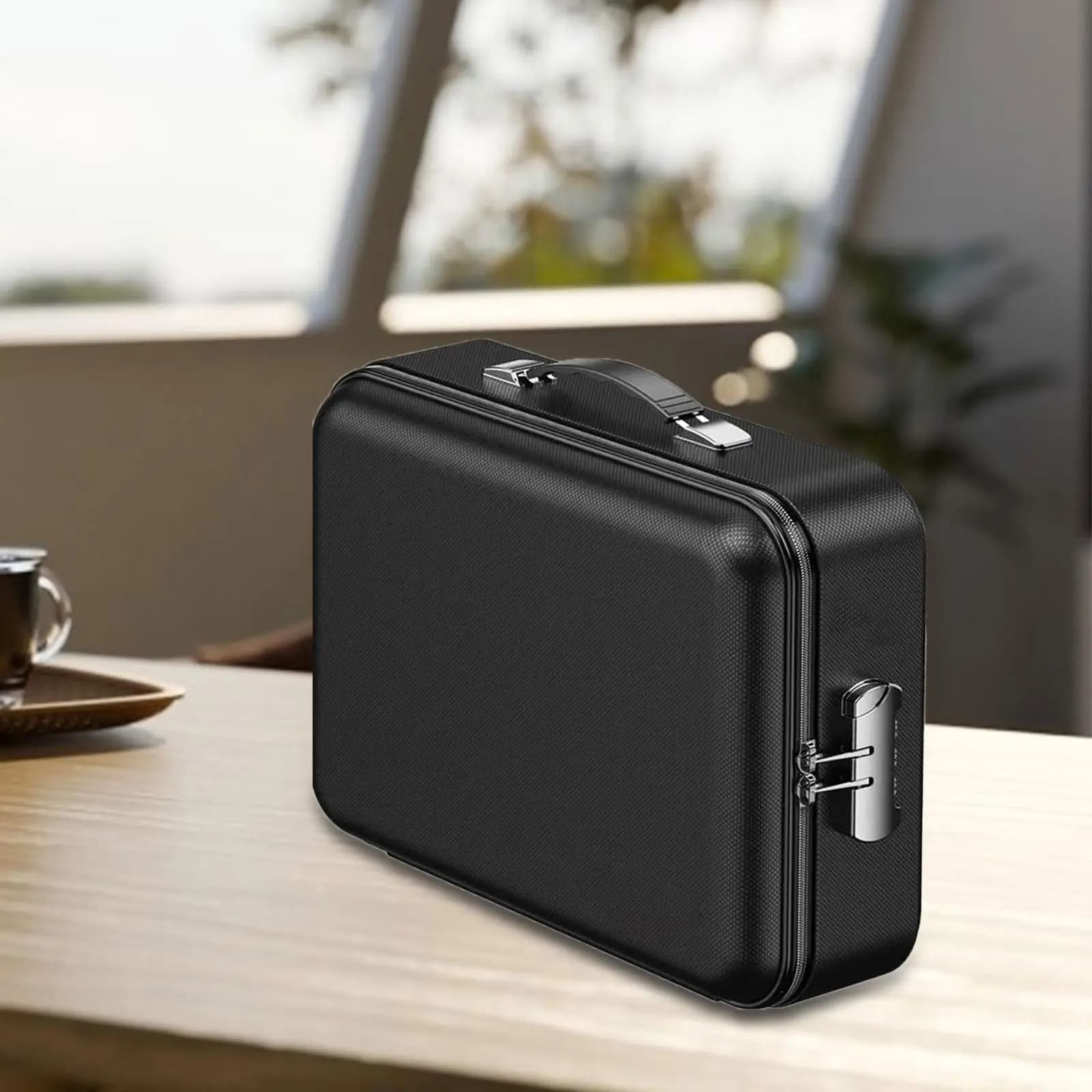 Fireproof Document Box Safe Bag Hard Shell for Passports Certificates Travel