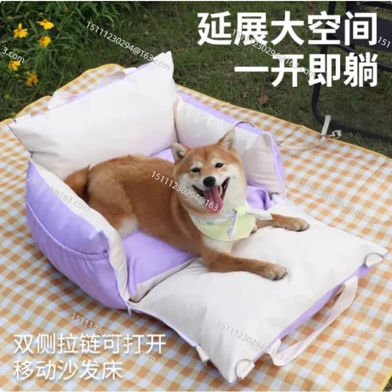 Sedile di sicurezza per auto per animali domestici fuori cuccia, resistente allo sporco, facile da pulire, lettiera per gatti da esterno impermeabile, borsa per auto, borsa per gatti