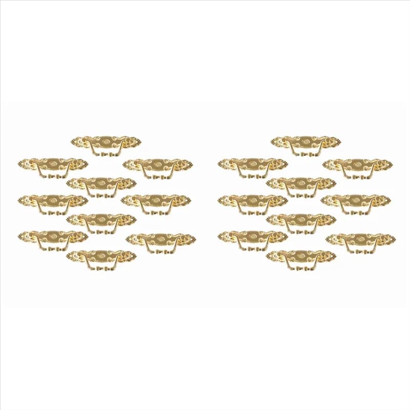 ABRU-20PCS Maniglia antica Manopole per porte del cassetto in lega di zinco Maniglie dorate per armadi e cassetti per porte dei mobili (con viti)