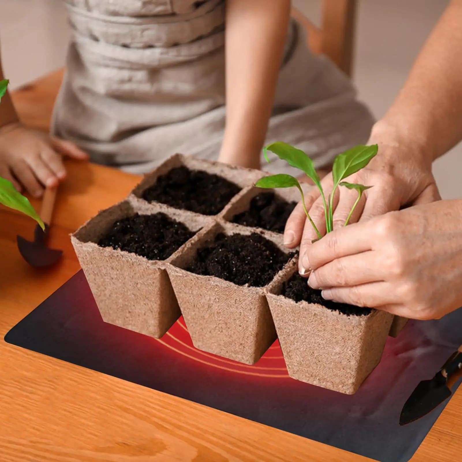 Tappetino termico per piantine Piante da interno Germinazione Tappetino riscaldante impermeabile Tappetino per avviamento di propagazione 8,5 W 45-50 Dgree Temperatura regolabile