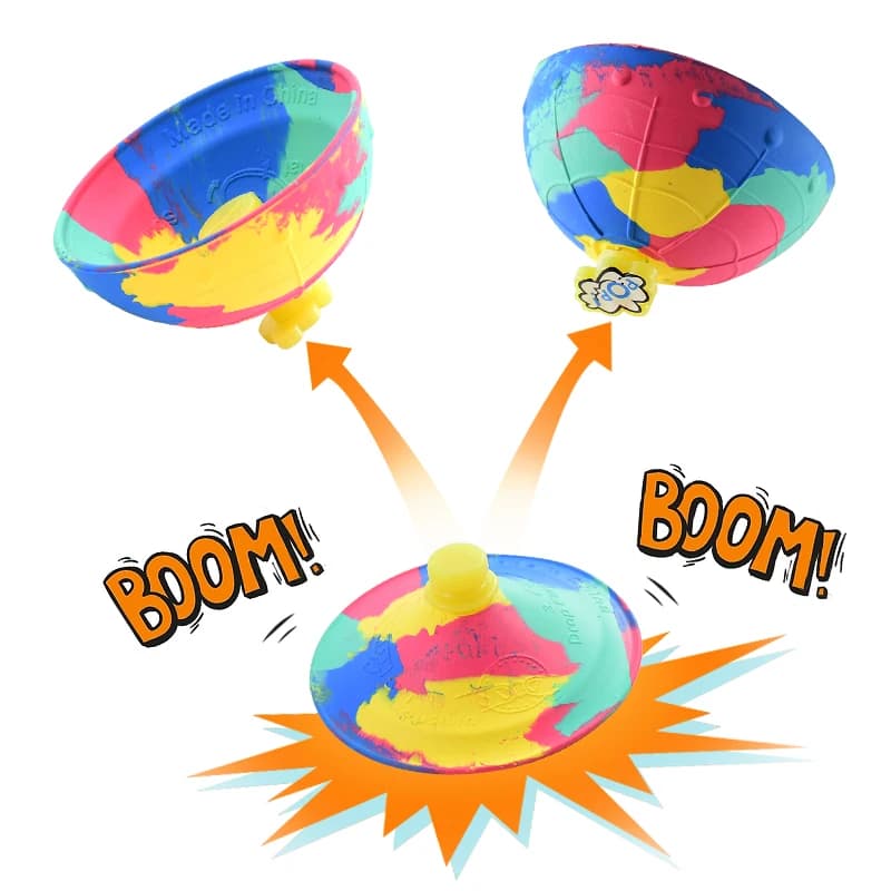 Hip Hop Salto Mezza Lato Palla Rimbalzante Antistress Agitarsi Giocattoli Per I Bambini Divertimento All'aria Aperta Camouflage Spinning Rimbalzo Ciotola Punta Delle Dita Top