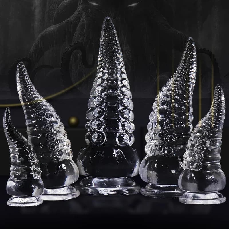 Tentacolo Dildo Octopus Animal Sex Toy Tpe/Silicone/vetro Dildo Plug anale dilatatori vaginali progressivi Monster Penis Big Buttplug