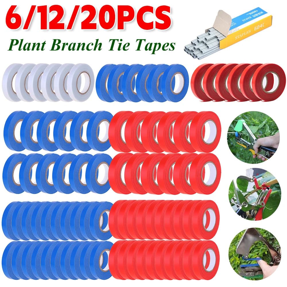 6/12/20PCS tape to tie branches of plants with 1 box grating bonding tape to bind plants binding strips for Tapetool gardening tool