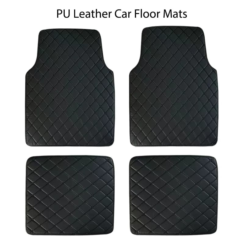 4 pezzi tappetini per auto universali in pelle PU set completo anteriore posteriore tappeto per auto tappetino per auto impermeabile accessori per auto interni