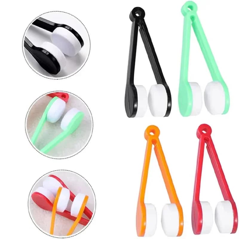 1/3/5 PCS Spazzola per la pulizia degli occhiali portatile Detergente per occhiali Detergente per occhiali Strofinare la spazzola per la pulizia degli occhiali Kit di strumenti per l'essuyage