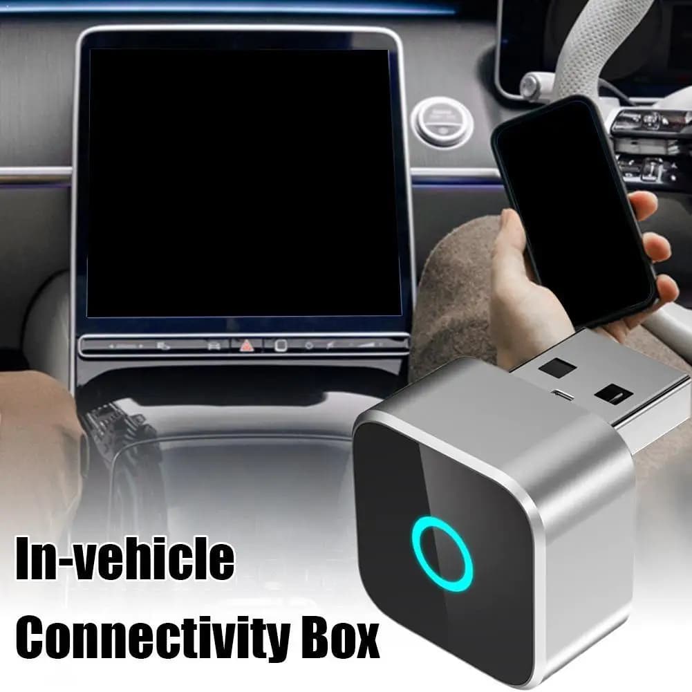 Wireless Adapter Android Auto/CarPlay Smart Mini Box Plug & Play 2-in-1 Fast Connection Universal