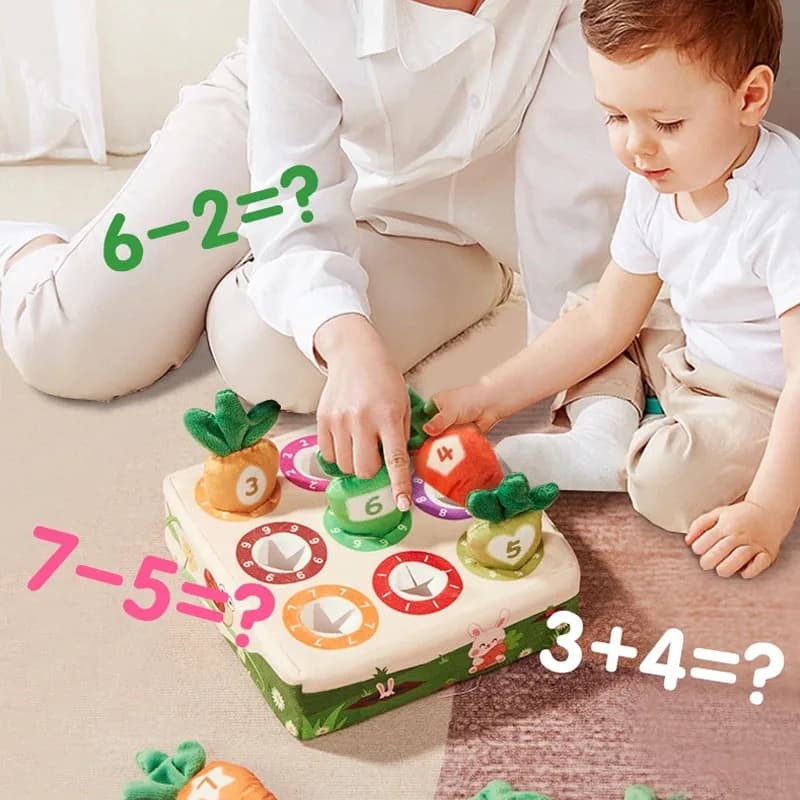 Gioco di raccolta delle carote per bambini Giocattolo Montessori Tirare il rapa Bambino Abilità motorie Formazione Apprendimento dei colori Giocattoli educativi per bambini