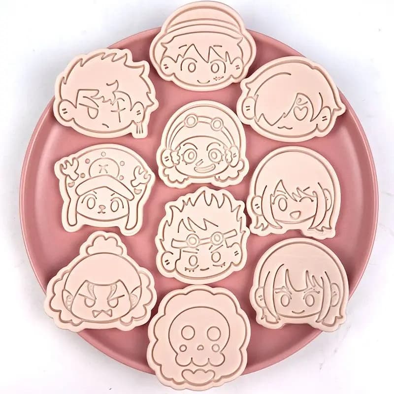 Anime One Piece Rufy Zoro Cookie Prints Sugar Throwing Cookie Print 3D Pressable Biscuits Tools