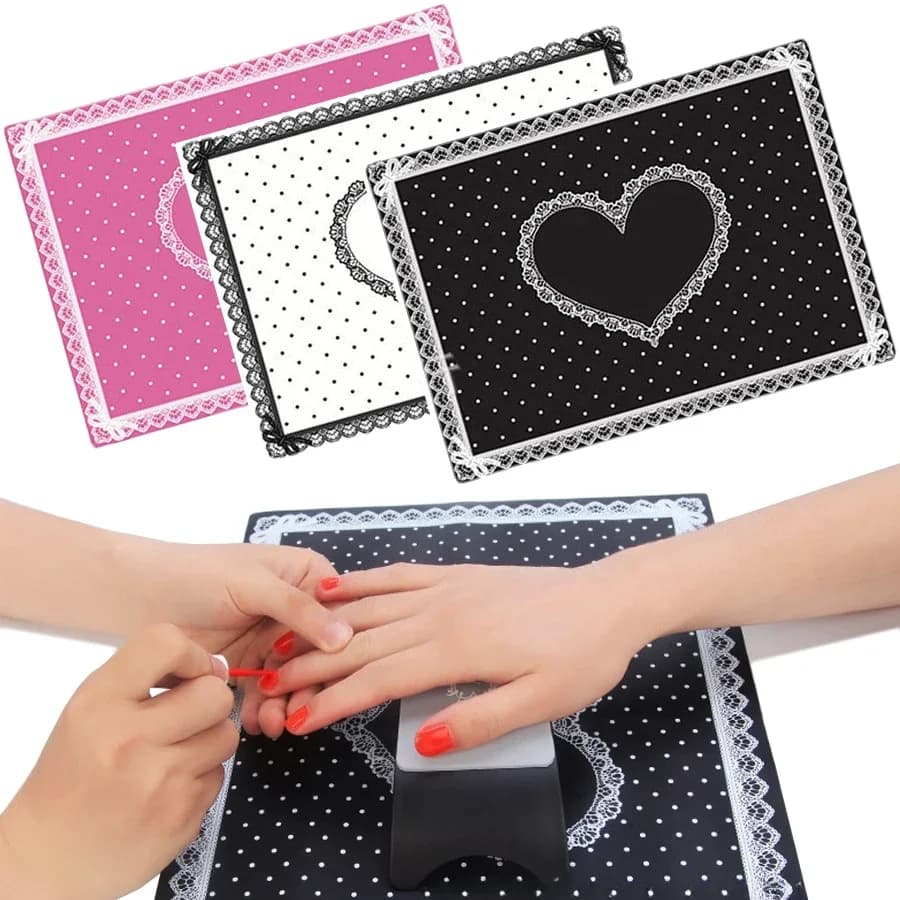 Tappetino in silicone, poggiapolsi in silicone, tappetino da tavolo antiscivolo per nail art, lavorazione in resina, protezione da scrivania per pittura artistica