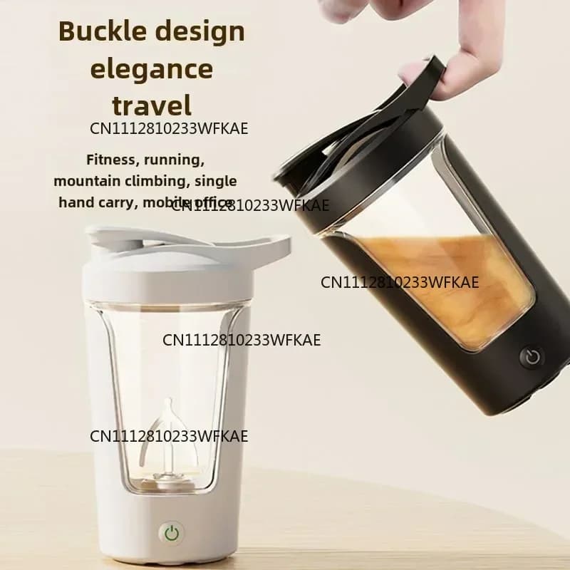Premium Blender Food Grade Portable Rechargeable Cup Electric Vortex Protein Powder Shaker Mixer Bottle