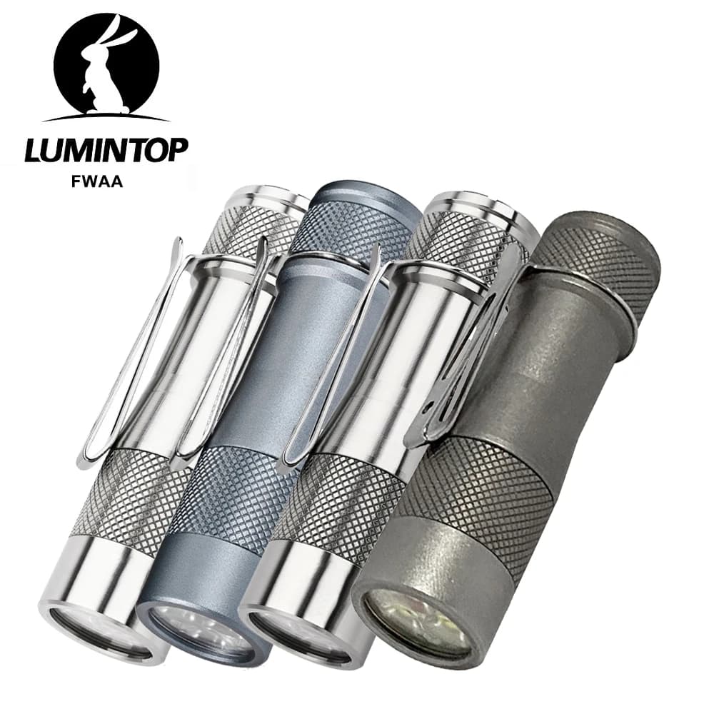EDC LED Flashlight Aluminum Titanium Outdoor Floodlight Anduril UI Electronic Tail Switch Camping Lantern 4000K Light Torch FWAA
