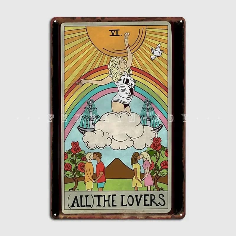 Kylie Minogue All The Lovers Tarocchi Carta Targa in metallo Parete Pub Cucina Retro Pittura murale Targa in metallo Poster