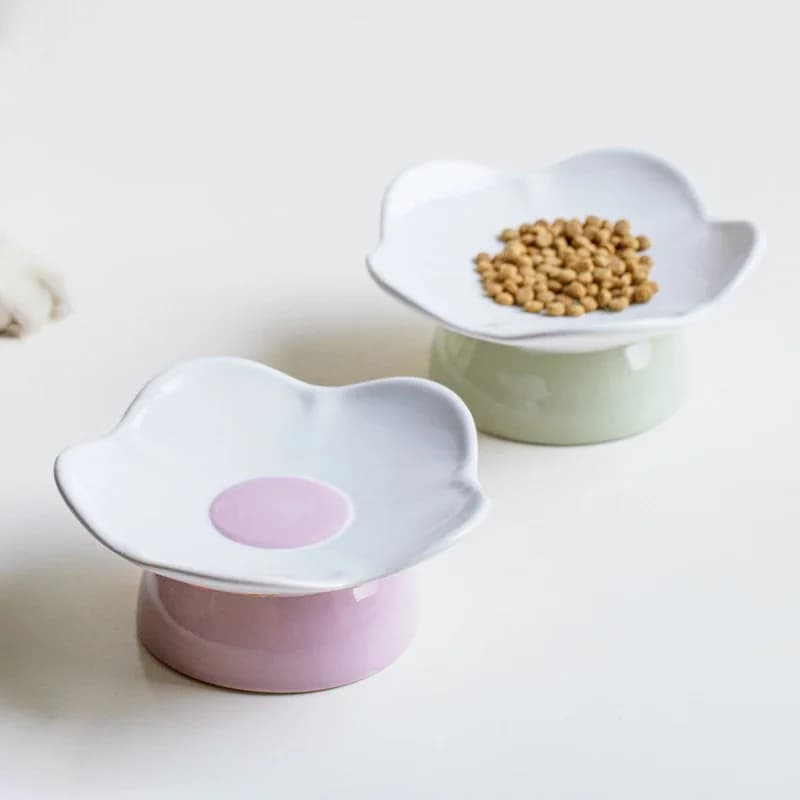 Cat Ceramic Bowl Small Dogs Food Water Feeders Pet Drinking Eating Supplie
