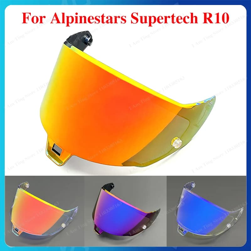 Visiera per Casco Moto Compatibile con Alpinestars Supertech R10 SR10, Accessori per Caschi Moto