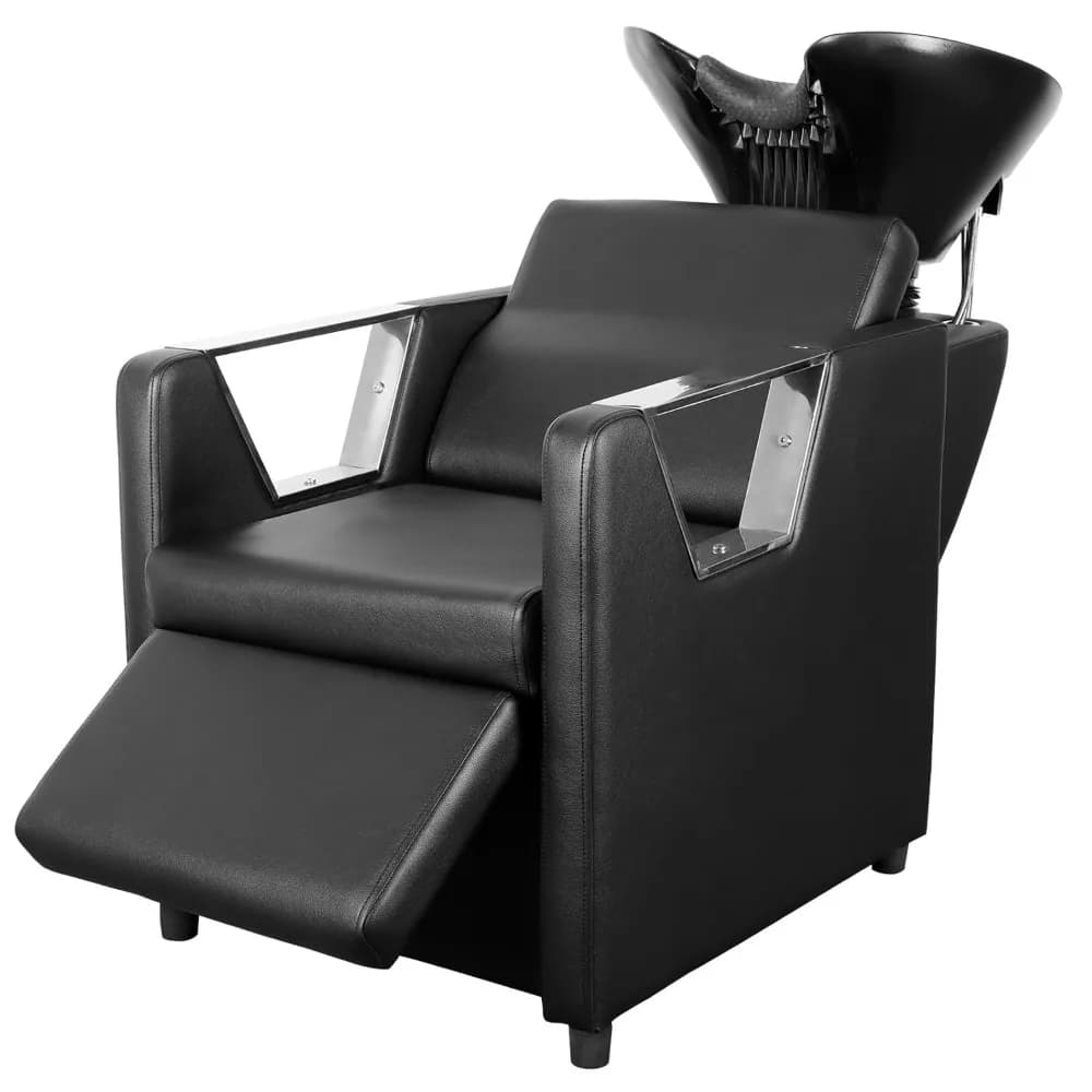 Poltrona Lavatesta Regolabile in Plastica ABS con Supporto per Gambe per Spa e Salone di Bellezza, Personalizzabile