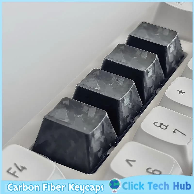 Keycap in fibra di carbonio nera 1 pz per tasti Esc, Wasd, Asdw, Space per tastiera meccanica da gaming con asse magnetico personalizzato