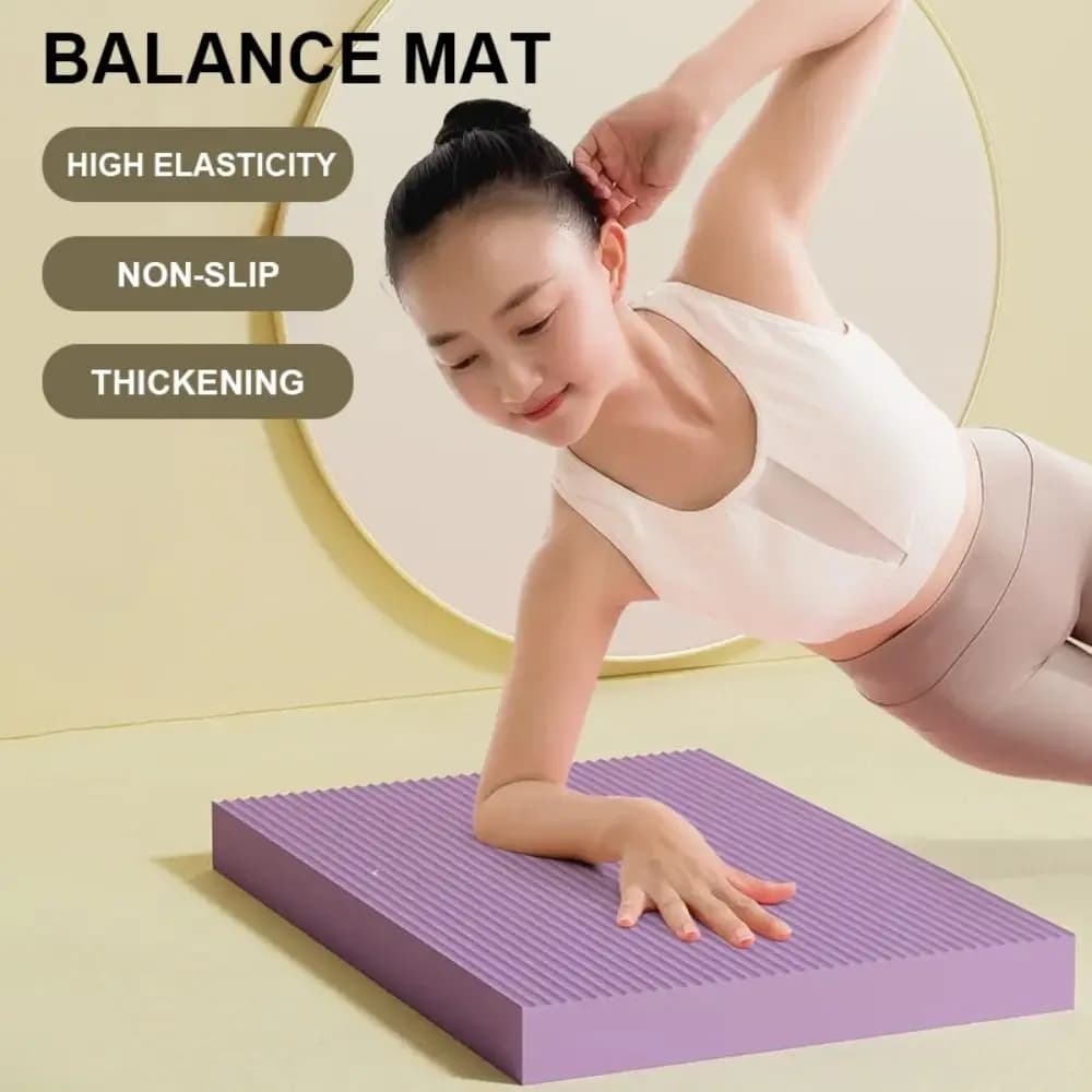 Durable NBR NBR Balance Pad Purple Black High Density Support Balance Pad Yoga Mat