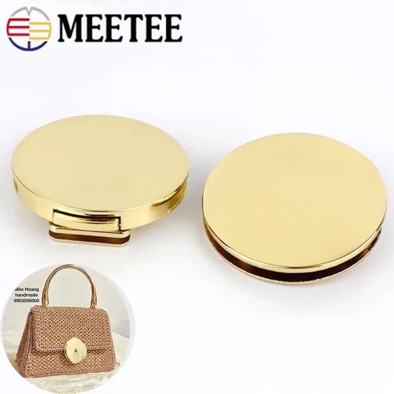 1/2 pz borsa da donna chiusura a lucchetto fibbia in metallo chiusura a mano Twist Turn Locks chiusura a scatto borsa invisibile Clip fibbie accessori