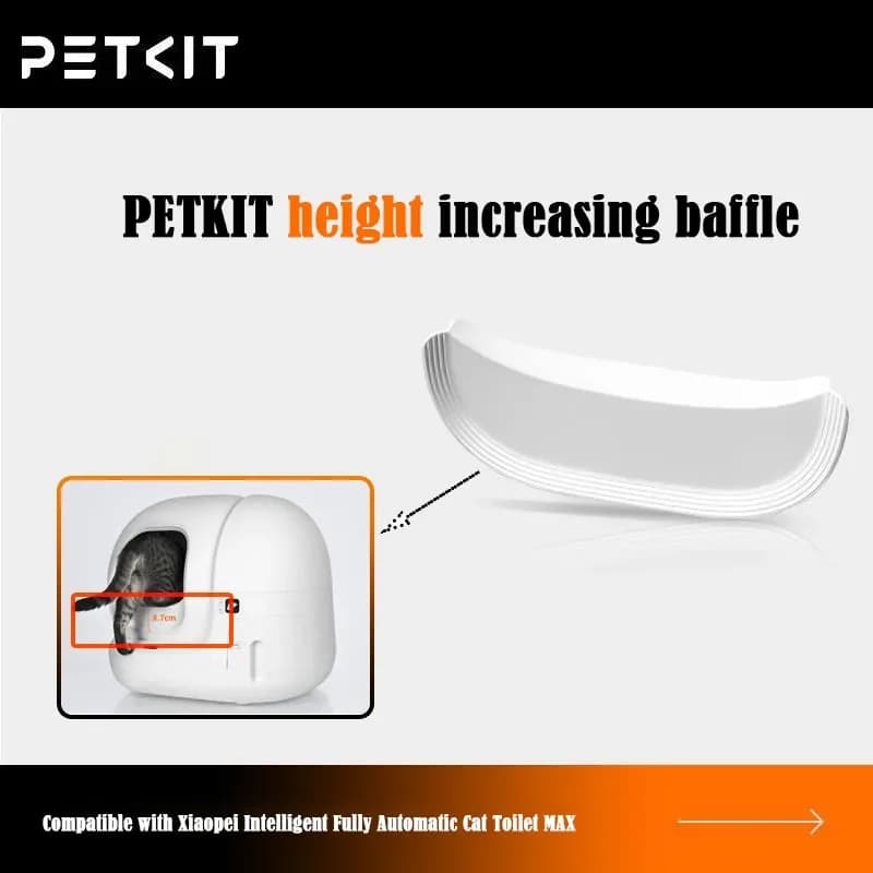 PETKIT originale Lettiera per gatti Recinzione automatica per ingresso WC Sollevare il soglia PURA MAX Sandbox Riduce le perdite di urina o la sabbia