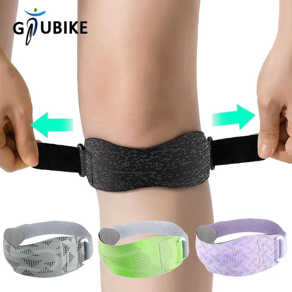 GTUBIKE 1 Pezzo Supporto per Rotula Sportivo con Cinghia Regolabile, Ginocchiera in EVA, Protezione per Ginocchio, Attrezzatura Protettiva per Basket e Pallavolo