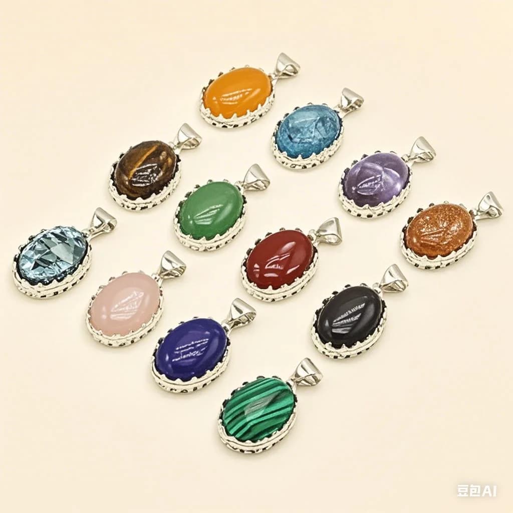 5 pendenti in pietra naturale a forma di uovo, ametiste, turchesi, occhio di tigre per la creazione di gioielli, accessori per orecchini, collane da donna fai da te