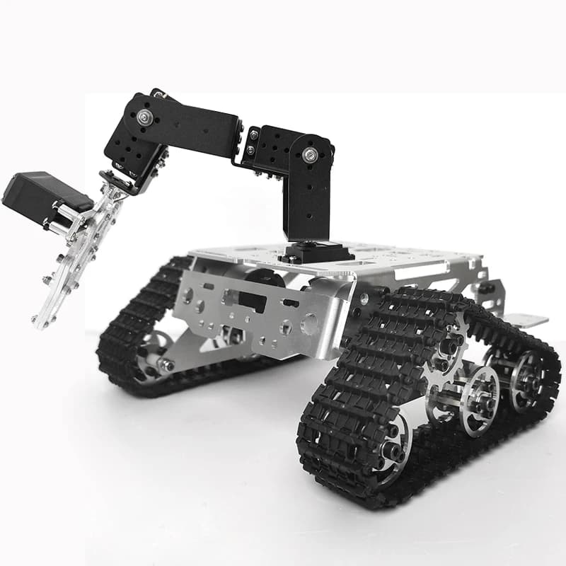 Smart Trolley Arduino, programmable Raspberry Pi track frame, tracked vehicle with SMT32 servo robot tank