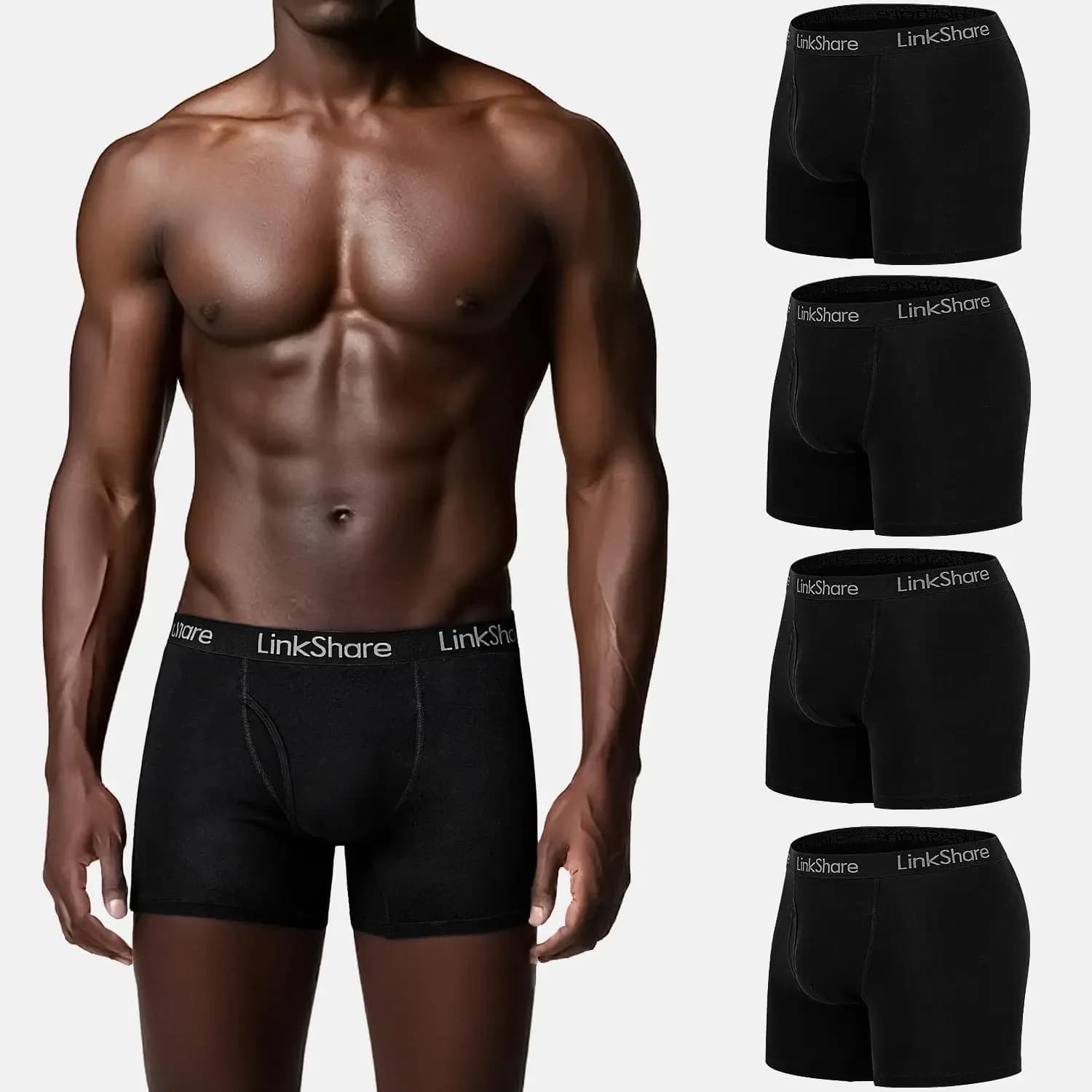 Boxer da Uomo in Cotone, Confezione da 4, Intimo Traspirante per Uso Quotidiano