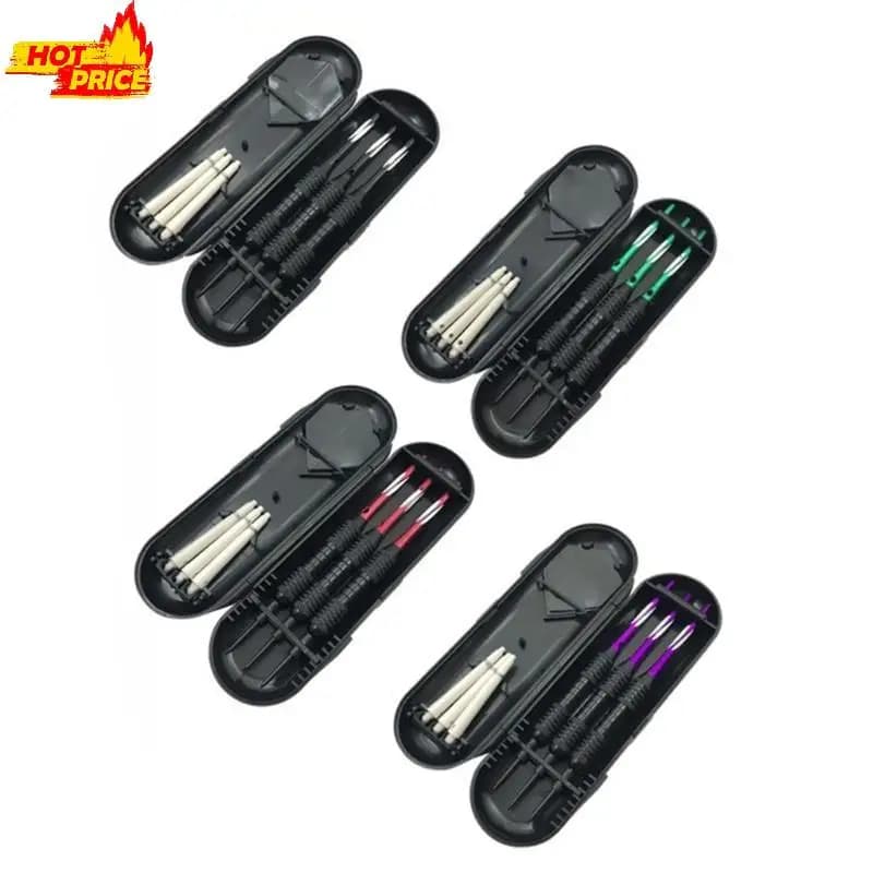1 set freccette con punta in acciaio metallico con custodia per il trasporto Set aghi per freccette professionali in per