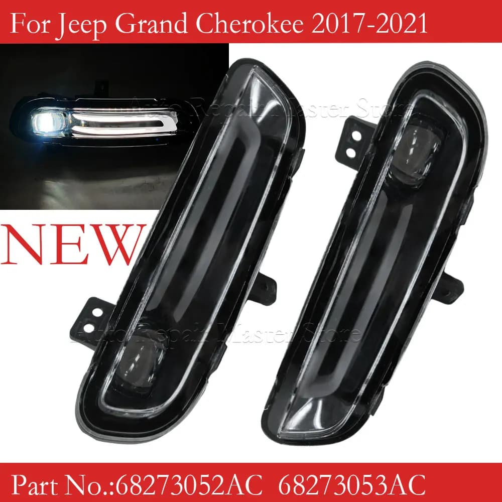 Luce Diurna a LED Sinistra/Destra per Auto, Fendinebbia, Faro DRL, Luci di Guida e Indicatori di Direzione per Jeep Grand Cherokee 2017-2021