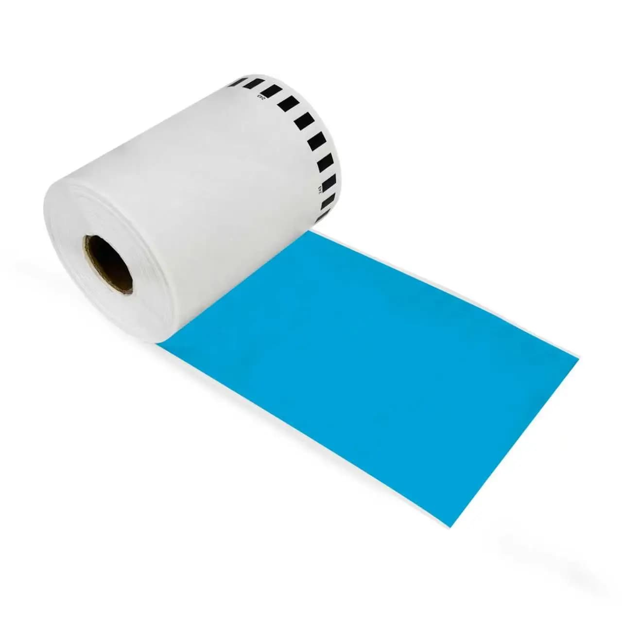 Etichette di spedizione a colori continue compatibili Brother DK-22243, 4 pollici x 100', rotolo di etichette solo senza supporto per etichette / cartuccia