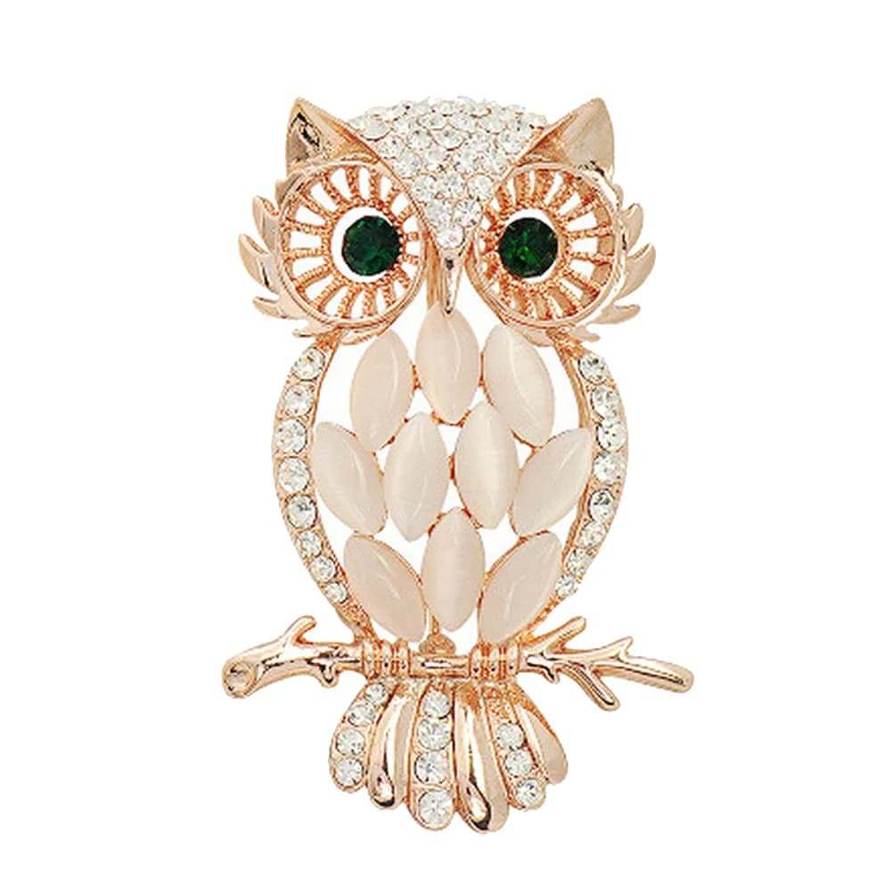 New Big Owl Brooches Bouquet Vintage Wedding Hijab Scarf Pin Up Buckle Broches For Women