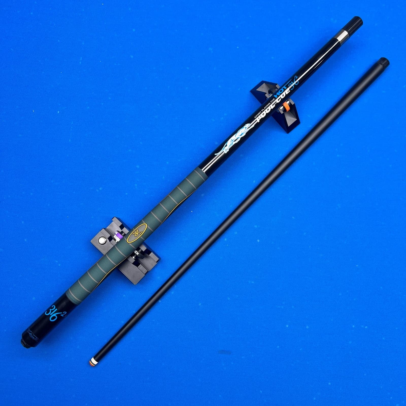 Fiberglass Pool Cue 2-Piece Billiard Stick 58 Inch 12.5mm Layered Tip Pool Cue Stick with Stainless Steel Joint