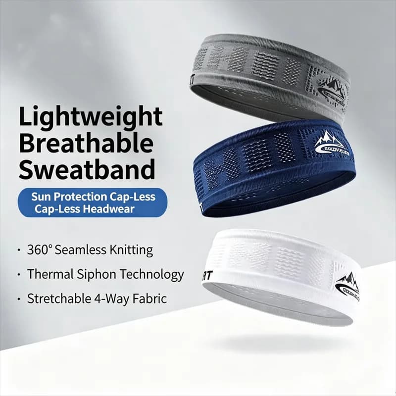 Women Men Breathable Stretchy Sports Headband Running Jog Yoga Gym Sweatband Anti Slip Lightweight Fitness Sweat-absorbent Belt