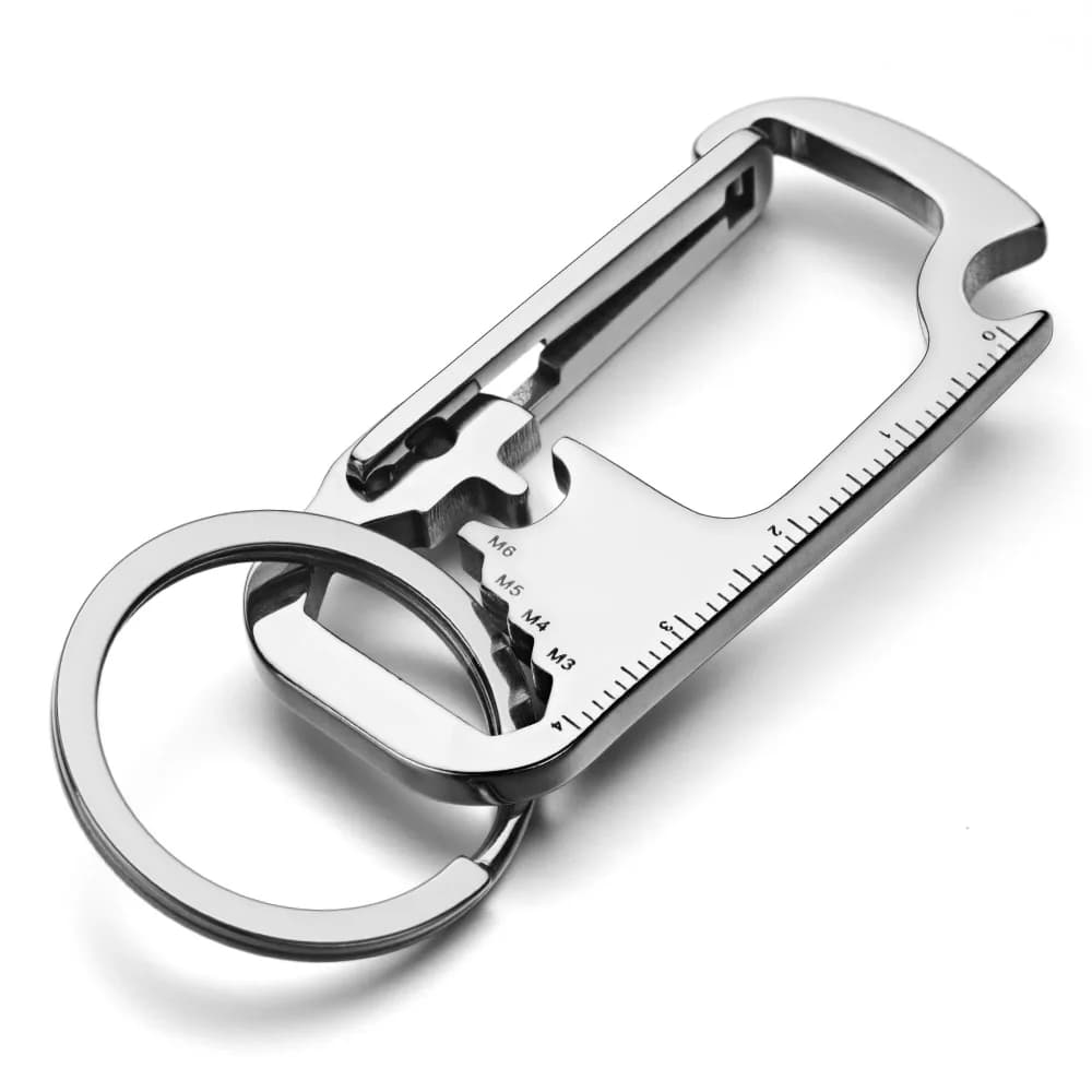 Portachiavi con numero di nome personalizzato portachiavi con lettere multifunzionali in acciaio inossidabile strumento chiave apribottiglie portachiavi K421