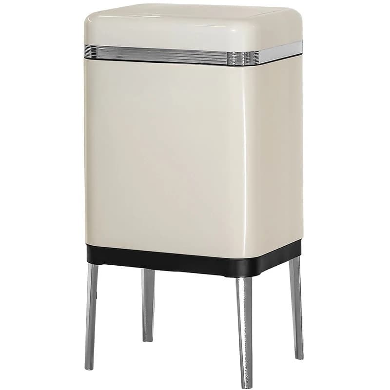 Pattumiera da soggiorno cucina per uso domestico in acciaio inossidabile grande pressa con coperchio, casa
