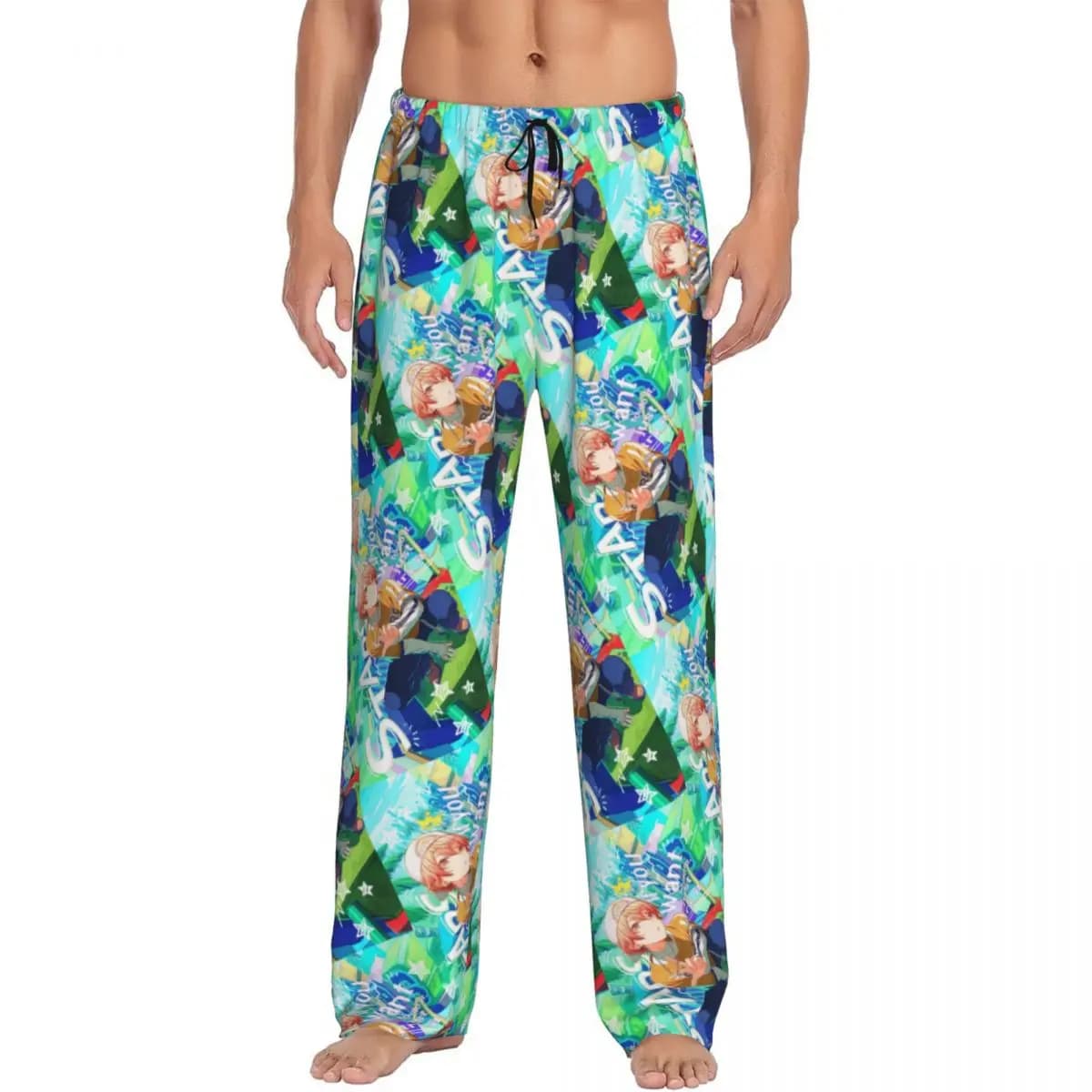 Pantaloni da pigiama da uomo Tsukasa Anime Tenma con stampa personalizzata Pantaloni da pigiama per dormire con tasche