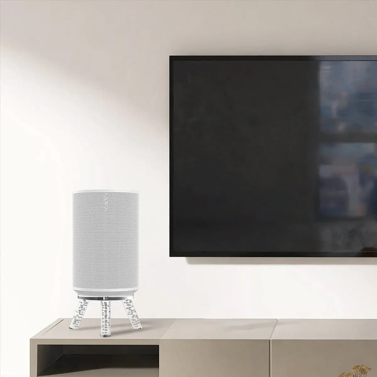 【SPECIAL OFFER】Desktop Bracket Stand Holder for Era 100 Sound Speaker Sturdy Metal Rack Speaker Accessories Transparent