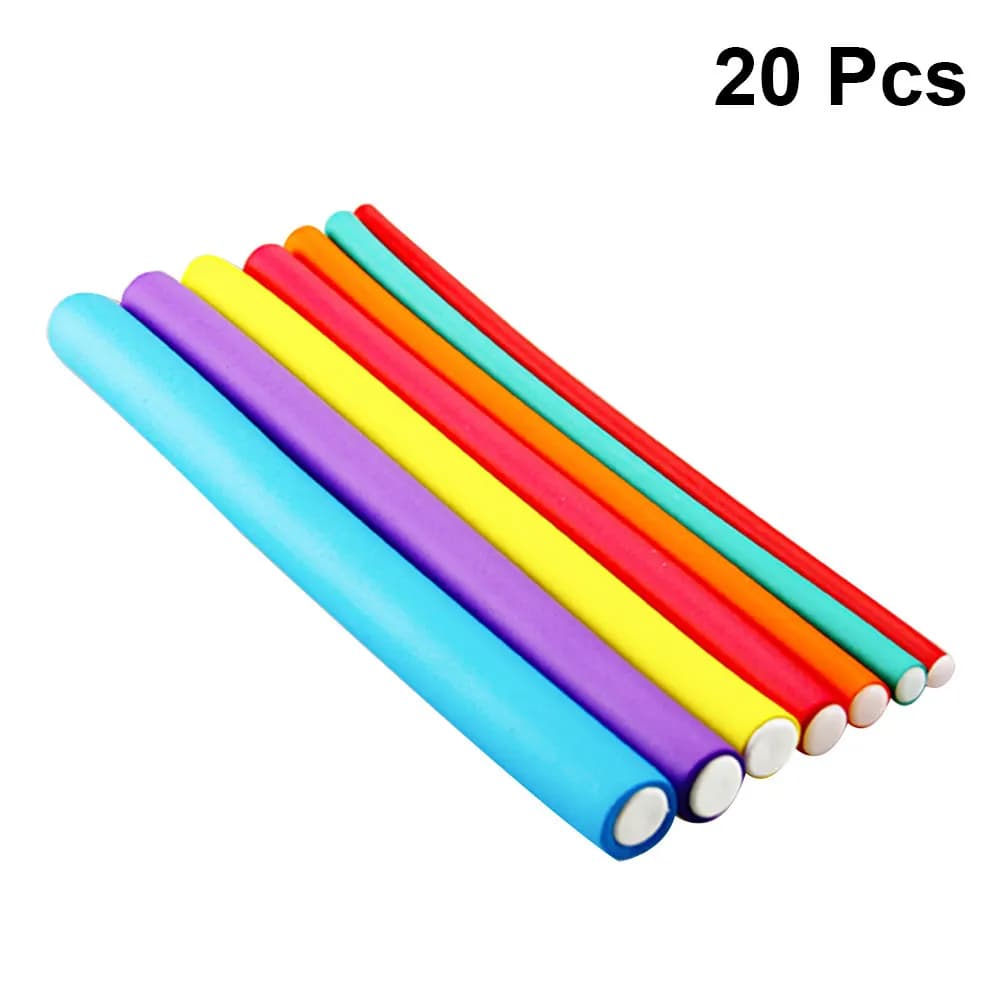 20 Pieces Universal Sizes 1.8 mm Flexible for Long, Medium and Short Hair, No Damage from Heat, for Spiral Ricci