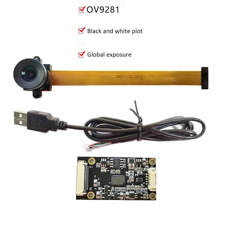 Modulo fotocamera OV9281 con otturatore globale 120/220FPS Webcam USB monocromatica, acquisizione dell'azione con frequenza di fotogramma elevata Windows Raspberry Pi