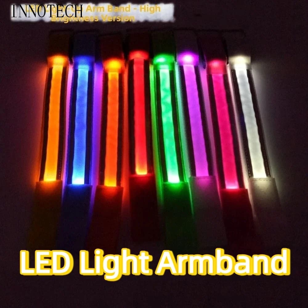 Fascia da Braccio LED di Sicurezza Impermeabile Regolabile Luminosa Portatile Ricaricabile per Corsa Notturna