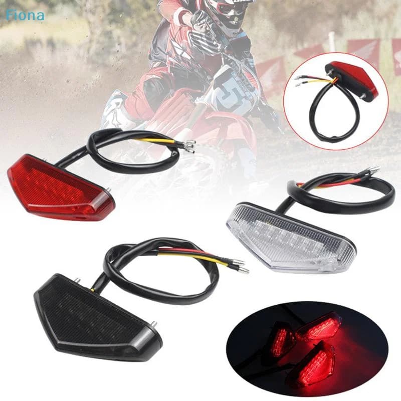 ✔ Luce Posteriore LED Universale per Moto, Mini Luce di Stop Triangolare per Moto da Cross, ATV, Scooter e Cruiser