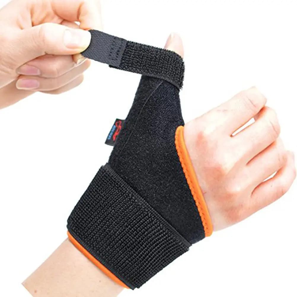 Tutore per Polso e Dito Grande Traspirante, Immobilizzatore Stabilizzatore a Spica, Supporto per Mano Destra, Tutore per Sindrome del Dito a Grilletto, Compressivo Regolabile per il Dolore