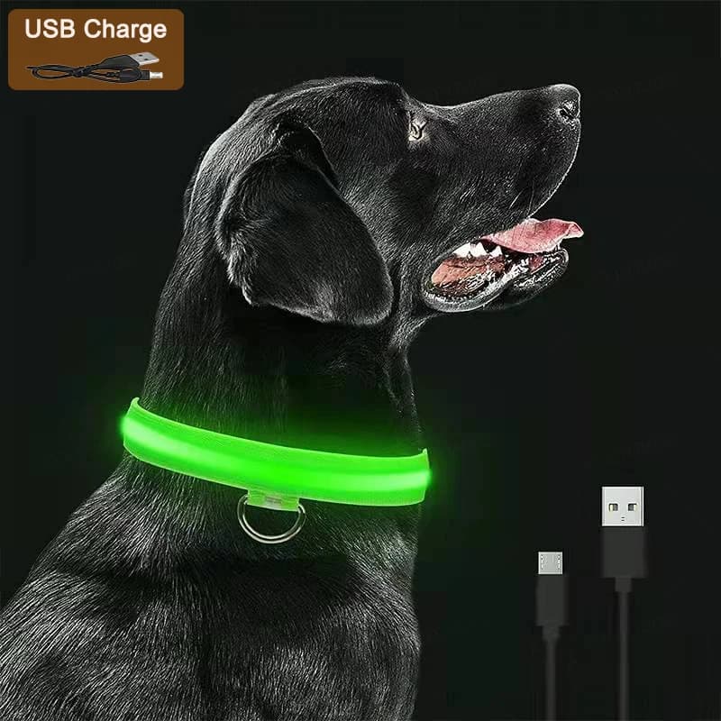 3 Mode Light Rechargeable Dog Collar Detachable LED USB Cat Dog Collar Dog Loss Prevention Collar With Night glow Pet Accessories