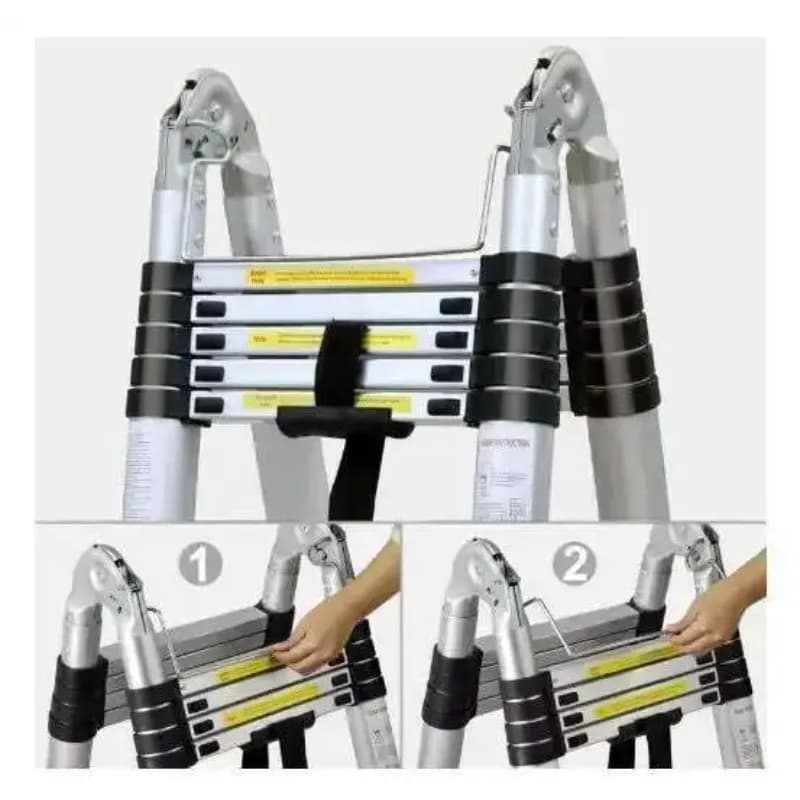 Nuove scale pieghevoli da 5 m Scala telescopica stabile Scala diritta industriale multiuso a spina di pesce 1-0이